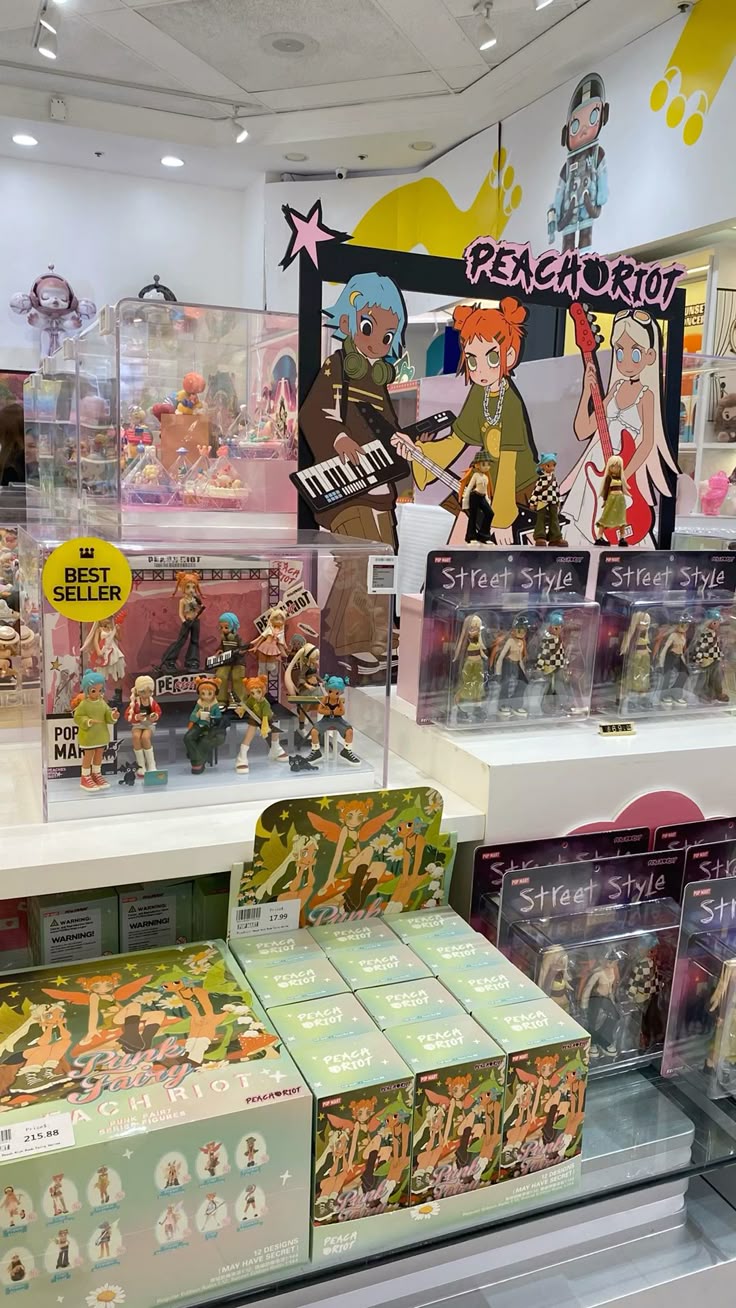 sets of blind boxes, such as the peach riot set from pop mart.